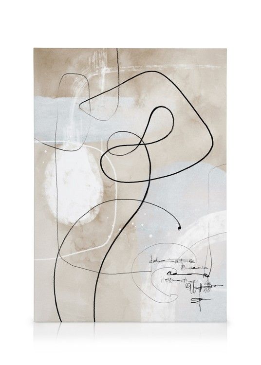 Soft Abstract Lines No1 Canvas | Desenio