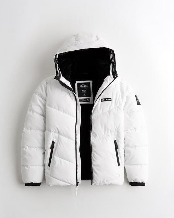 Guys Faux Fur-Lined Puffer Jacket | Guys Jackets & Coats | HollisterCo.com | Hollister (US)