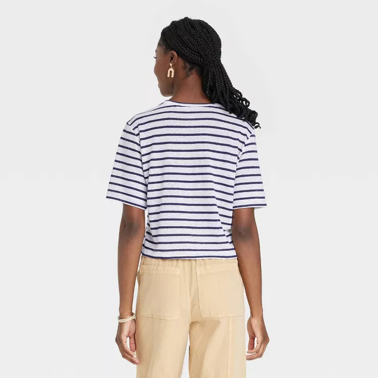 Women's Linen Boxy Short-Sleeve T-Shirt - Universal Thread™ | Target