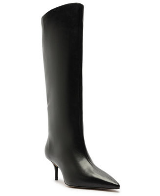 Women's Skye Low Stiletto Leather Calf Boots | Macy's