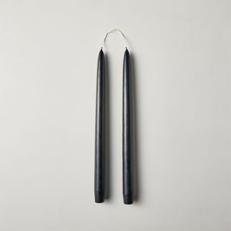 Modern Black Taper Candle Set of 2 + Reviews | CB2 | CB2