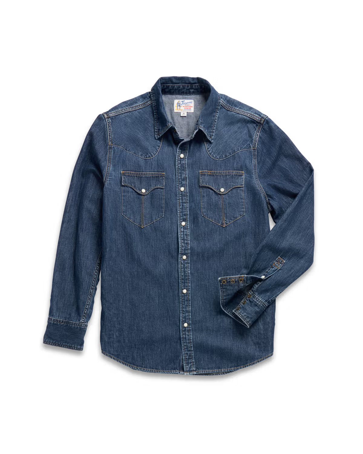 Men's Denim Long Sleeve Pearl Snap | Tecovas