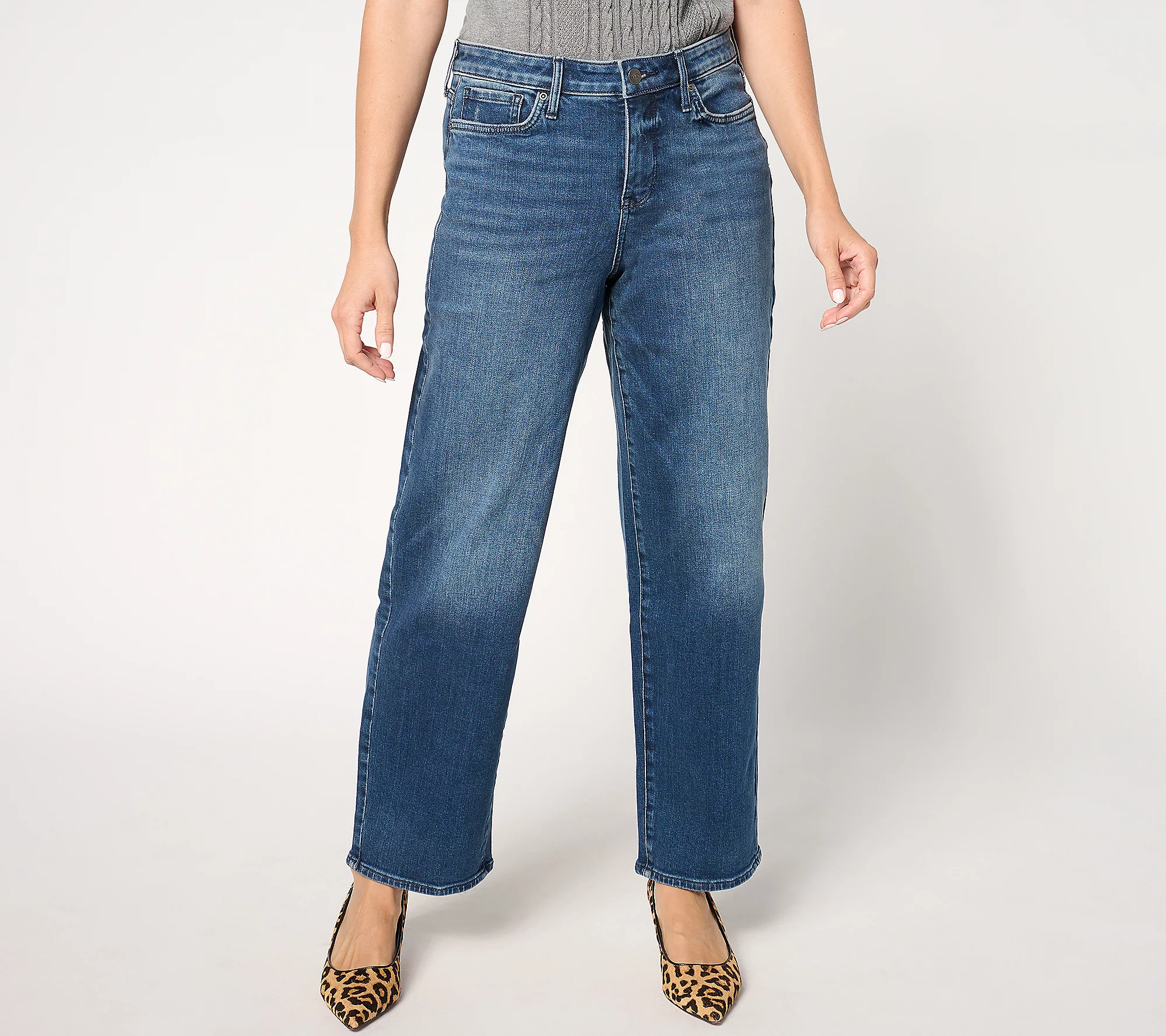 NYDJ Jemma Barrel High Rise Jean - Moonlight | QVC