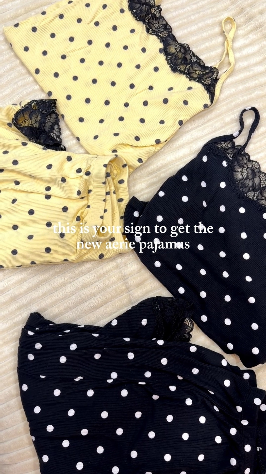 This is your sign to get the new aerie polka dot pajama set 
polka dot pajamas
matching pj set 
polka dot pjs
aerie finds 

#LTKFindsUnder50 #LTKFindsUnder100 #LTKSeasonal