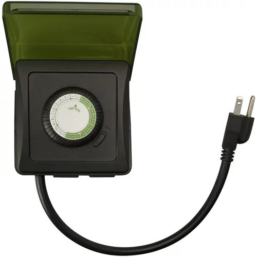Woods 50012WD Outdoor 24-Hour Heavy Duty Mechanical Plug-In Timer, 2 Grounded Outlets | Walmart (US)