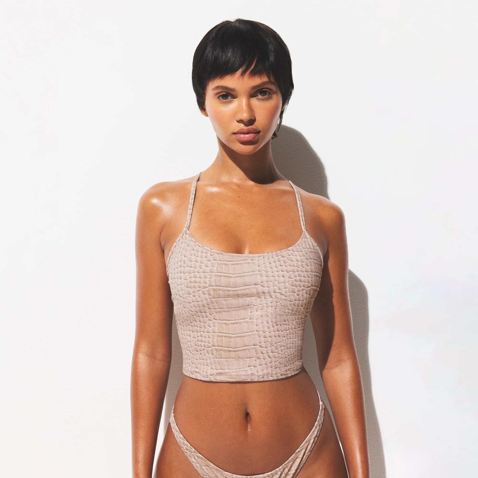 SKIMS Cami Top | Medium Neutral | Small | Signature Swim | SKIMS (US)