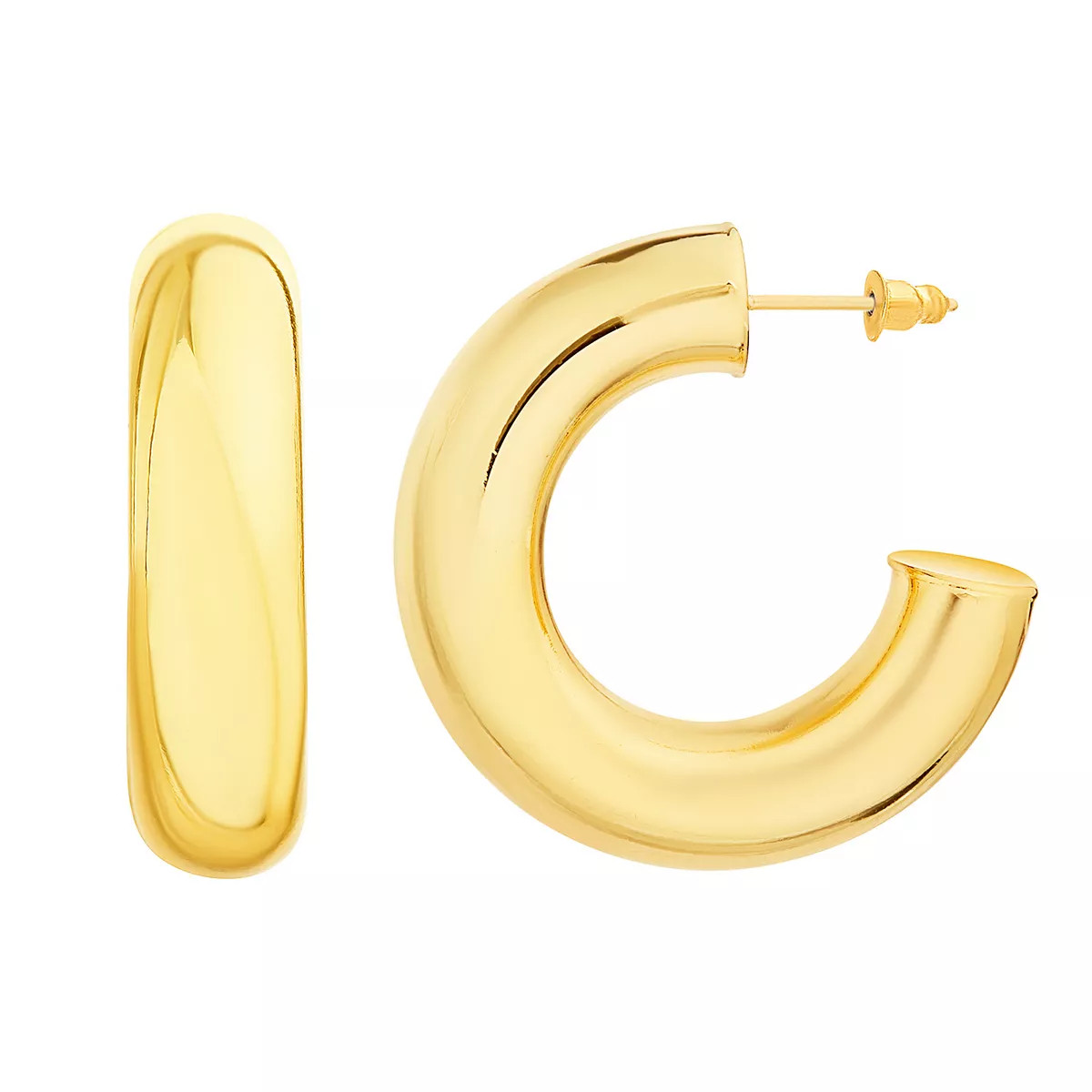 Paige Harper 30.5 mm 14k Gold Over Recycled Brass Hoop Earrings | Kohl's