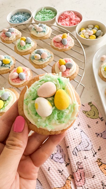 Easter Egg Nest Sugar Cookies! 

Easy to make and a fun Easter activity with your kids! I used pre-made sugar cookie dough, white frosting, coconut flakes, food coloring, and mini Cadbury eggs! #eastercookies #cadburyeggs 

#LTKparties #LTKSeasonal #LTKhome