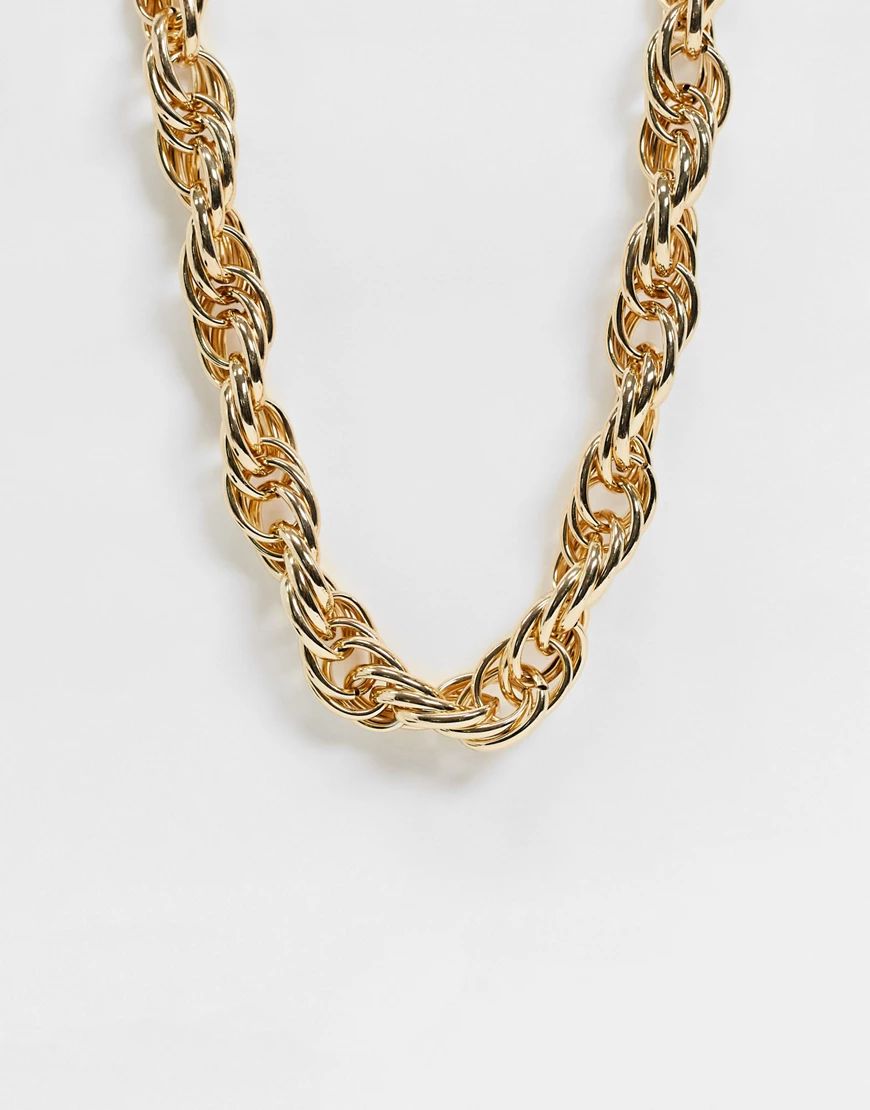 ASOS DESIGN necklace in 16mm rope chain in gold tone | ASOS (Global)