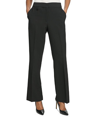 Women's Mid-Rise Crease-Front Bootcut Pants | Macy's
