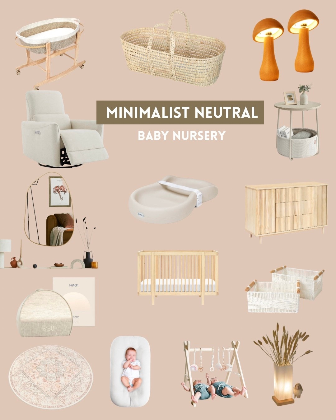 Minimalist neutral baby nursery #babynursery #minimalistnursery #neutralbabynursery 

#LTKBaby