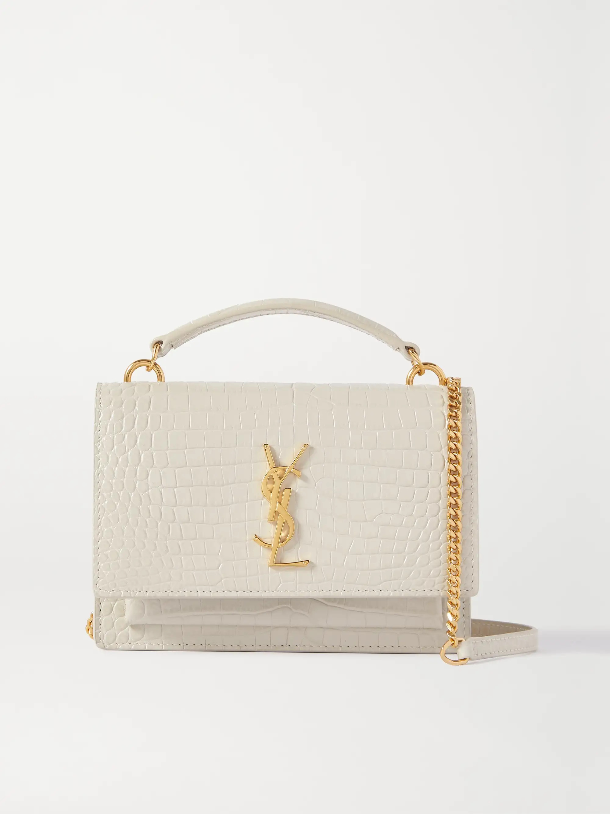 Sunset small croc-effect leather shoulder bag | NET-A-PORTER (US)
