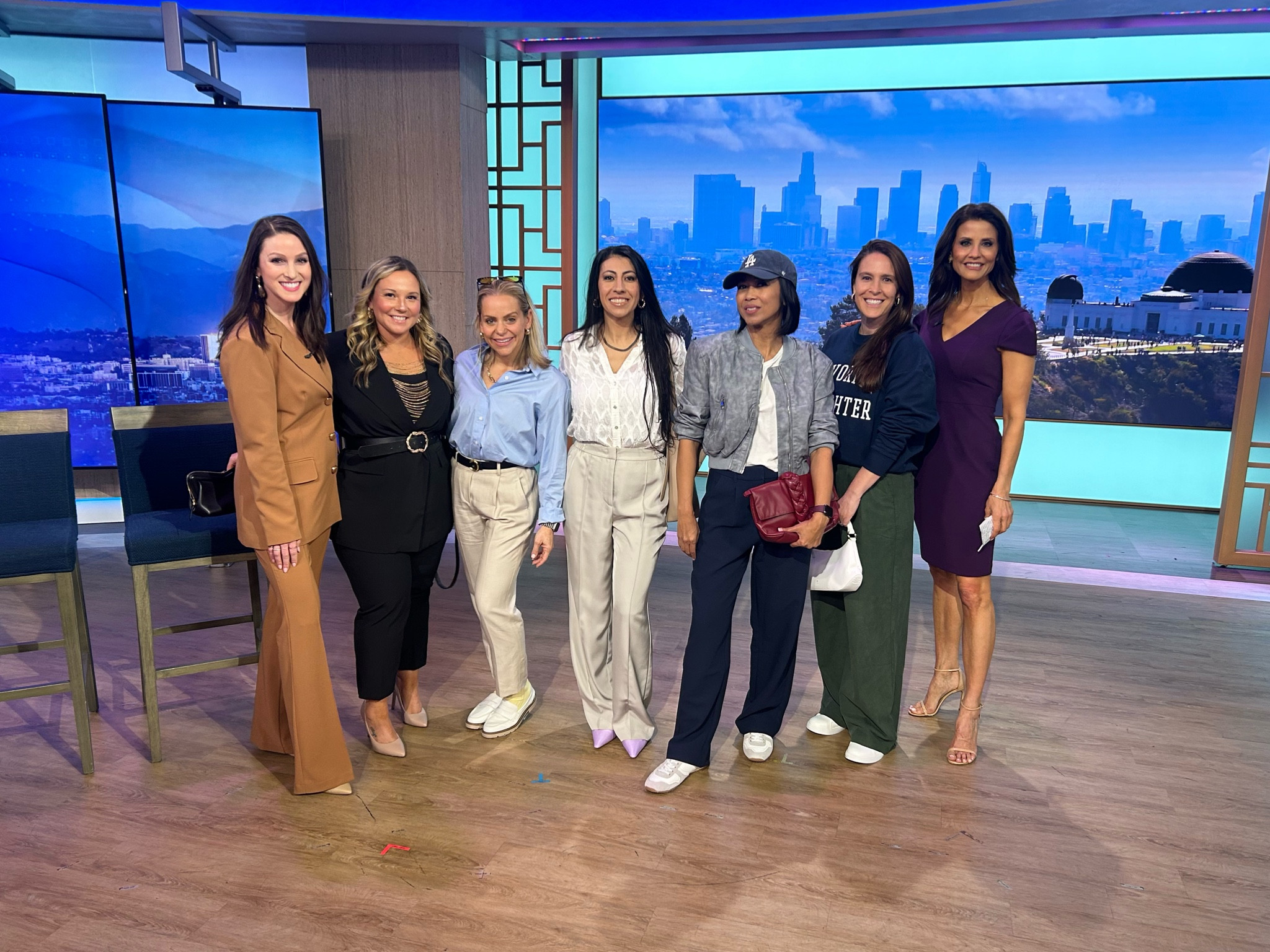 Model finals looks on KTLA trouser segment!