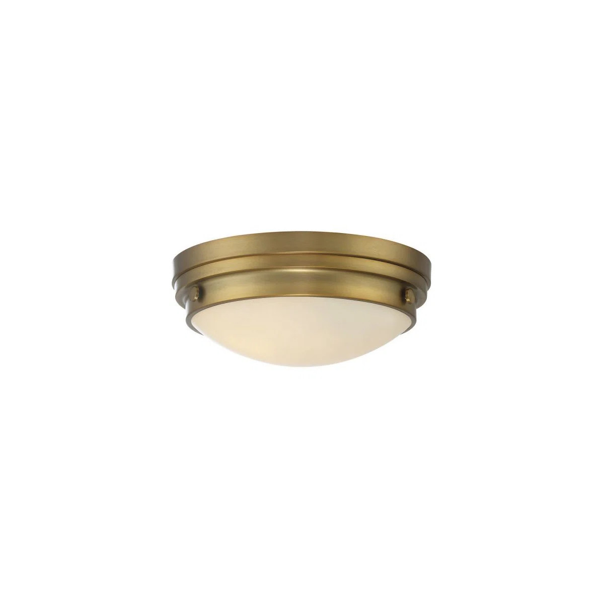 Helmsford 2 - Light 13.25" Simple Bowl Flush Mount in Warm Brass | Wayfair North America