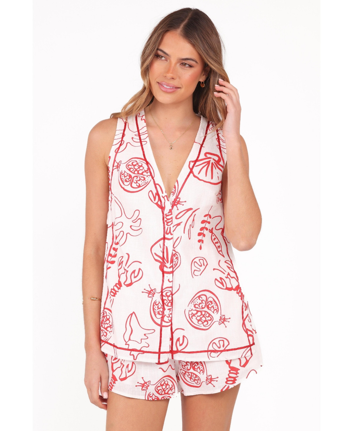 Petal and Pup Women's Cefalu Short Set - Red Lobster - Red lobster | Macy's