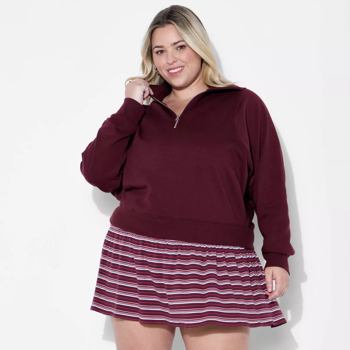 Women's Polo Collar Pullover Sweatshirt - Wild Fable™ | Target