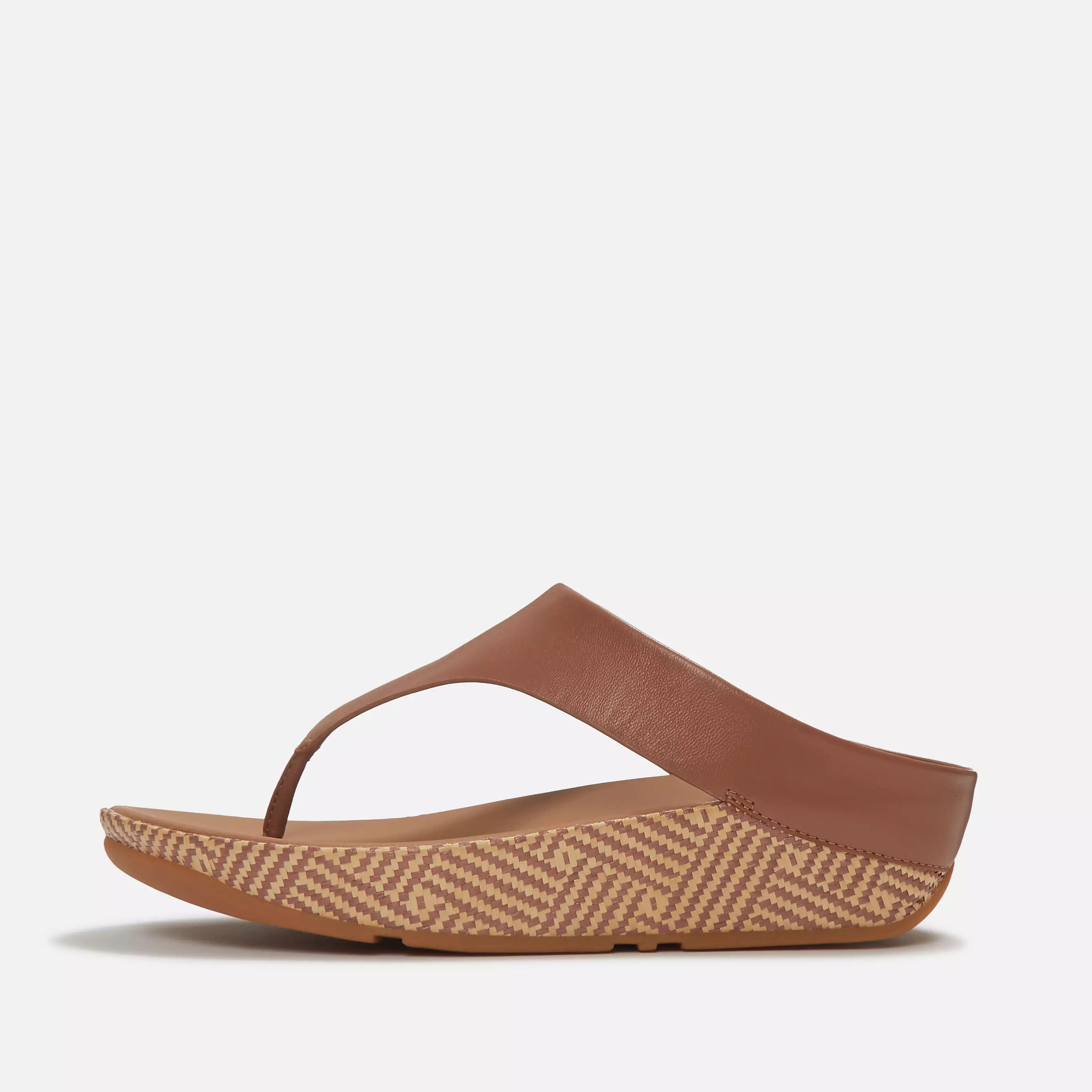 LULU Lux Graphic-Weave Leather Toe-Post Sandals | FitFlop (US)