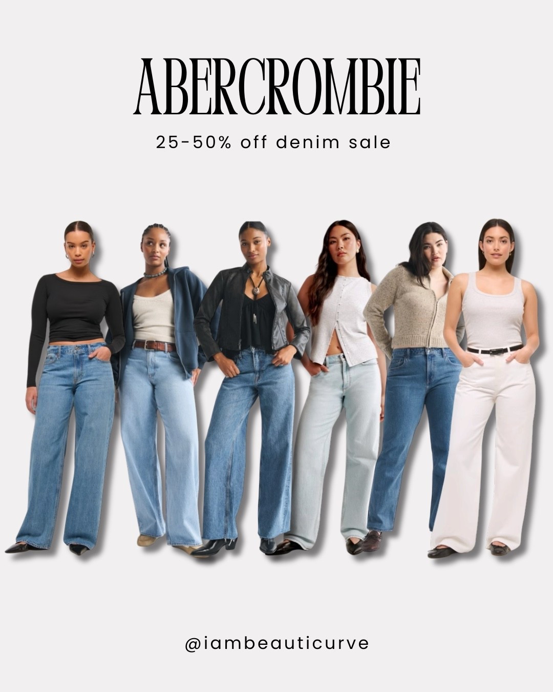 Curve girls, this one's for us. 🤍 Abercrombie's Denim Event is here with 25–50% off and these jeans actually fit in all the right places! From everyday straight legs to the perfect wide-leg pair, I'm linking my favorites before sizes disappear!

#LTKSaleAlert #LTKMidsize #LTKPlusSize