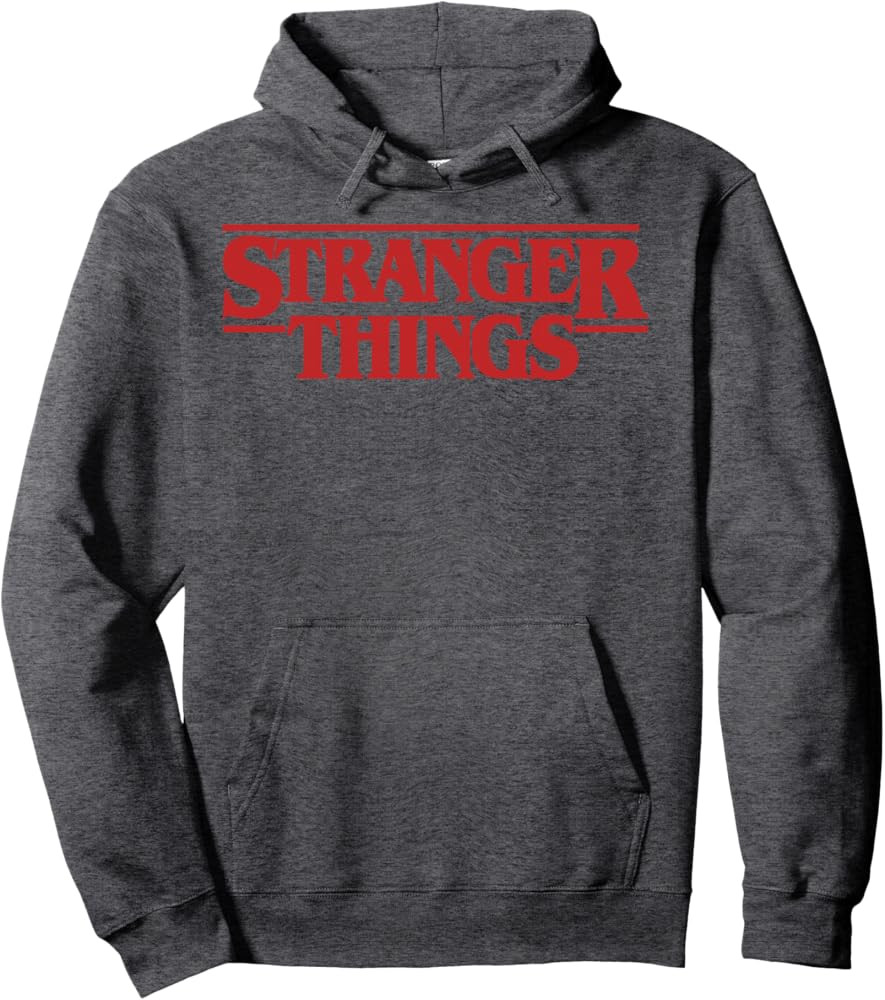 Netflix Stranger Things Simple Red Logo Pullover Hoodie | Amazon (US)