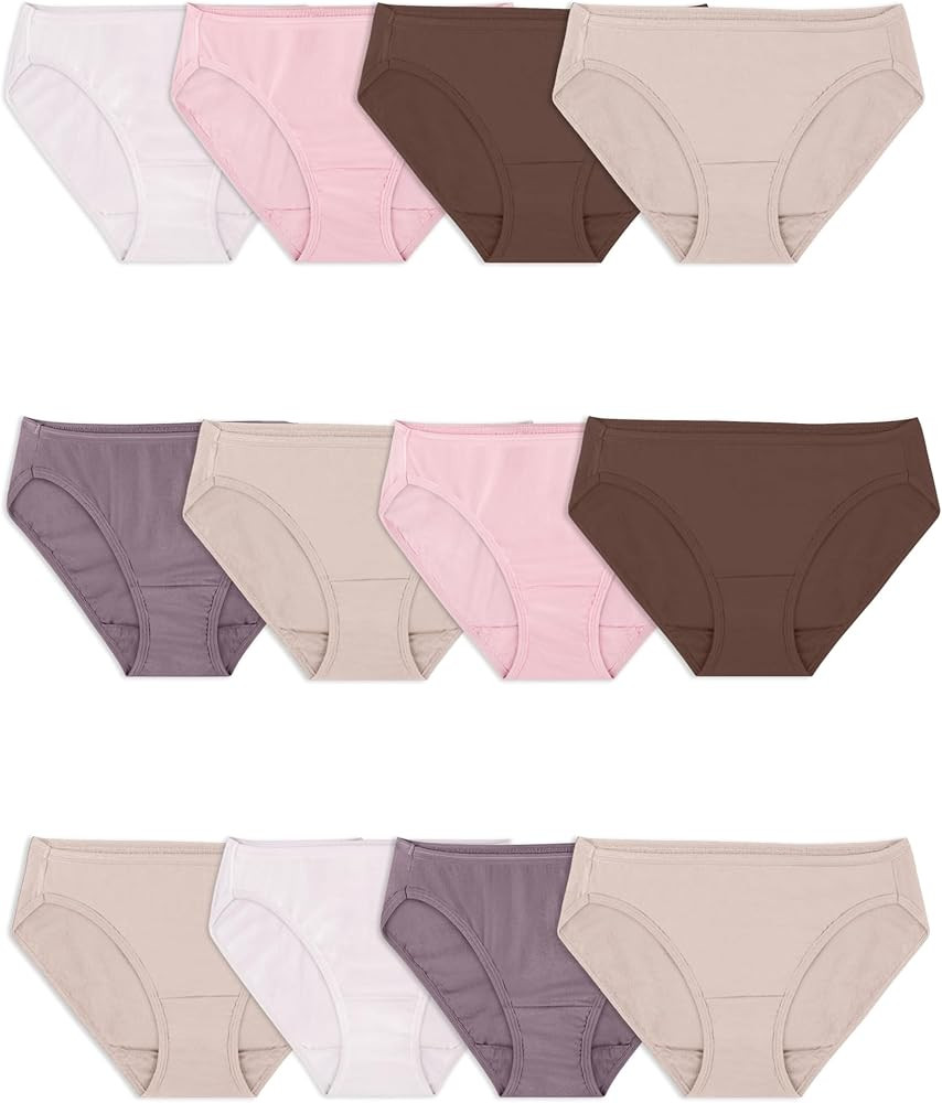 Fruit of the Loom womens Eversoft Cotton Underwear Multipacks, Tag Free & Breathable, Available i... | Amazon (US)