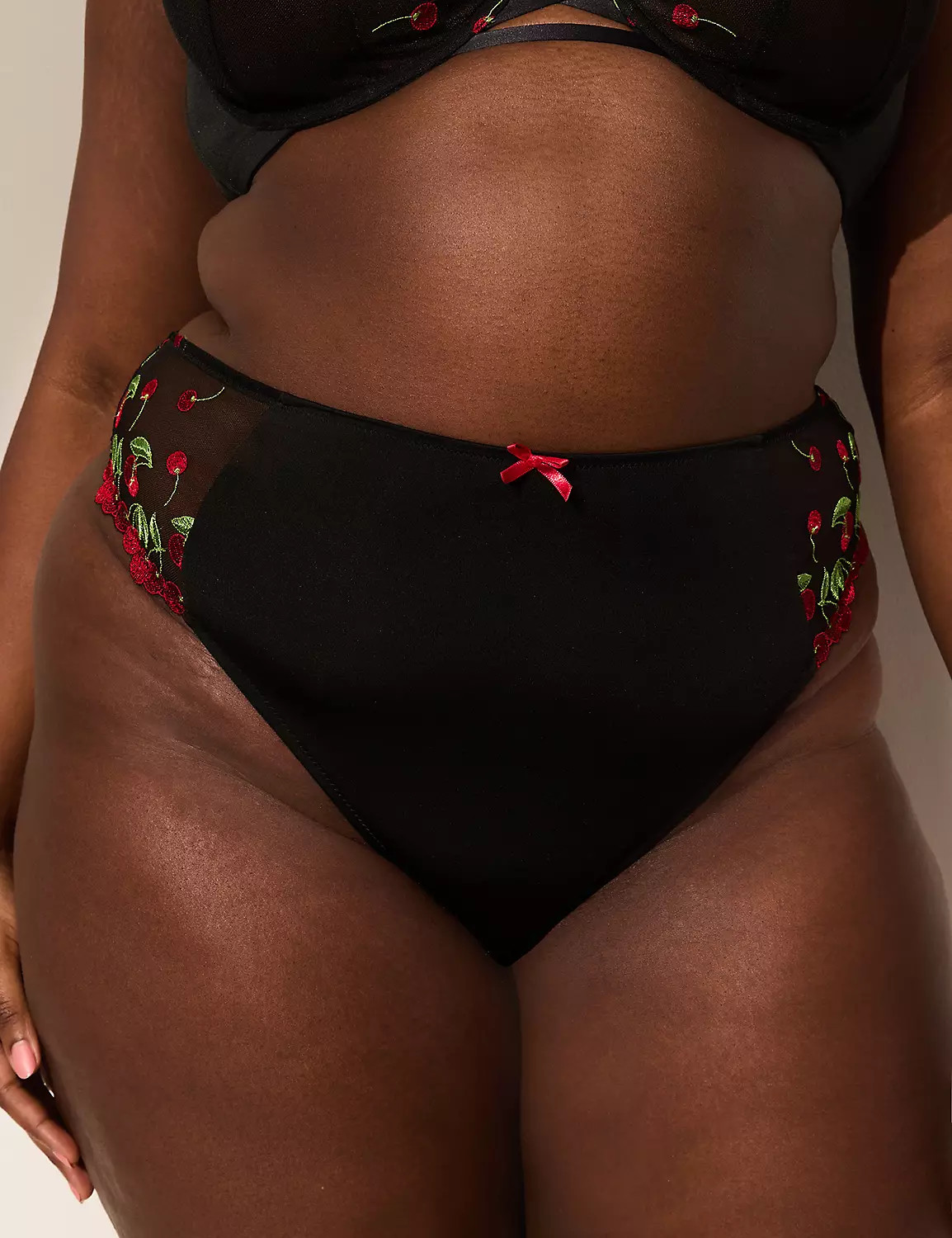 Embroidered Cherry Thong | Lane Bryant (US)