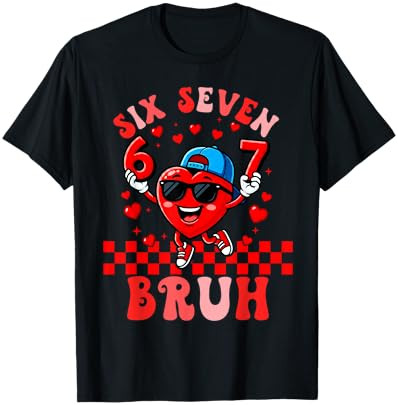 Six Seven 67 Memes Cool Valentines for Boys Girls Teens Kids T-Shirt | Amazon (US)