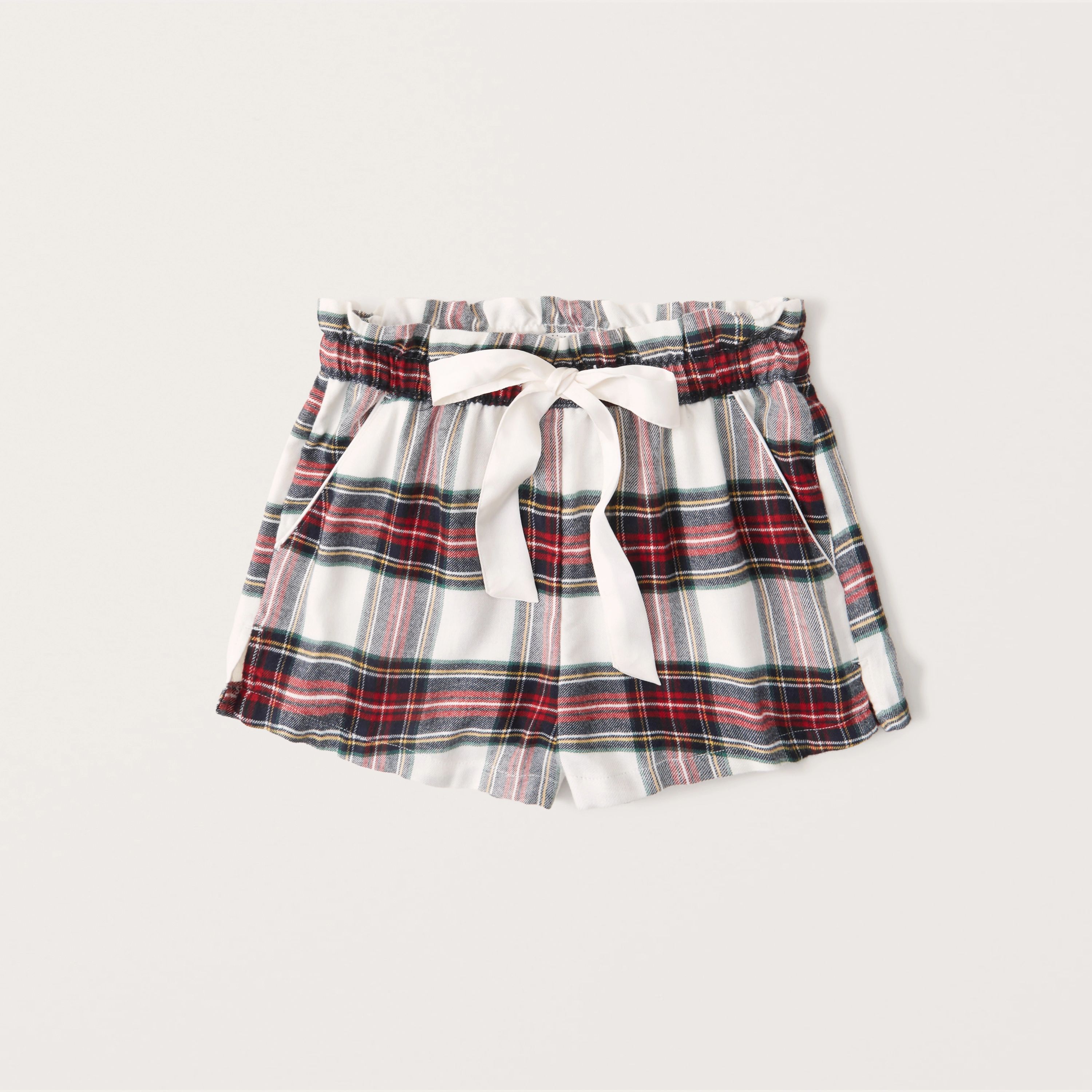 Paperbag Waist Flannel Shorts | Abercrombie & Fitch (US)