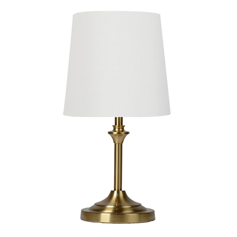 Gold Metal Stick Mini Table Lamp with Shade, 13" | At Home