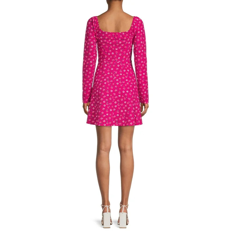 Madden NYC Women's Floral Print Skater Dress | Walmart (US)