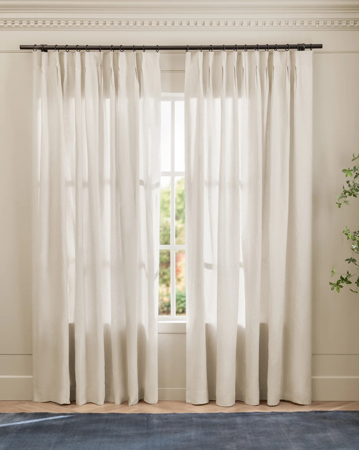 Teller Flax Belgian Linen Pinch Pleat Drapery Panel | McGee & Co. (US)