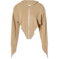 Sami Miro Vintage Women's V Cut Zip Up Hoody in Taupe, Size Large | END. Clothing | End Clothing (US & RoW)