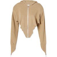 Sami Miro Vintage Women's V Cut Zip Up Hoody in Taupe, Size Large | END. Clothing | End Clothing (US & RoW)
