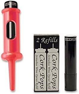 Cork Pops Original Wine Bottle Opener, With 3 13238 Refill Cartridges (Watermelon) | Amazon (US)