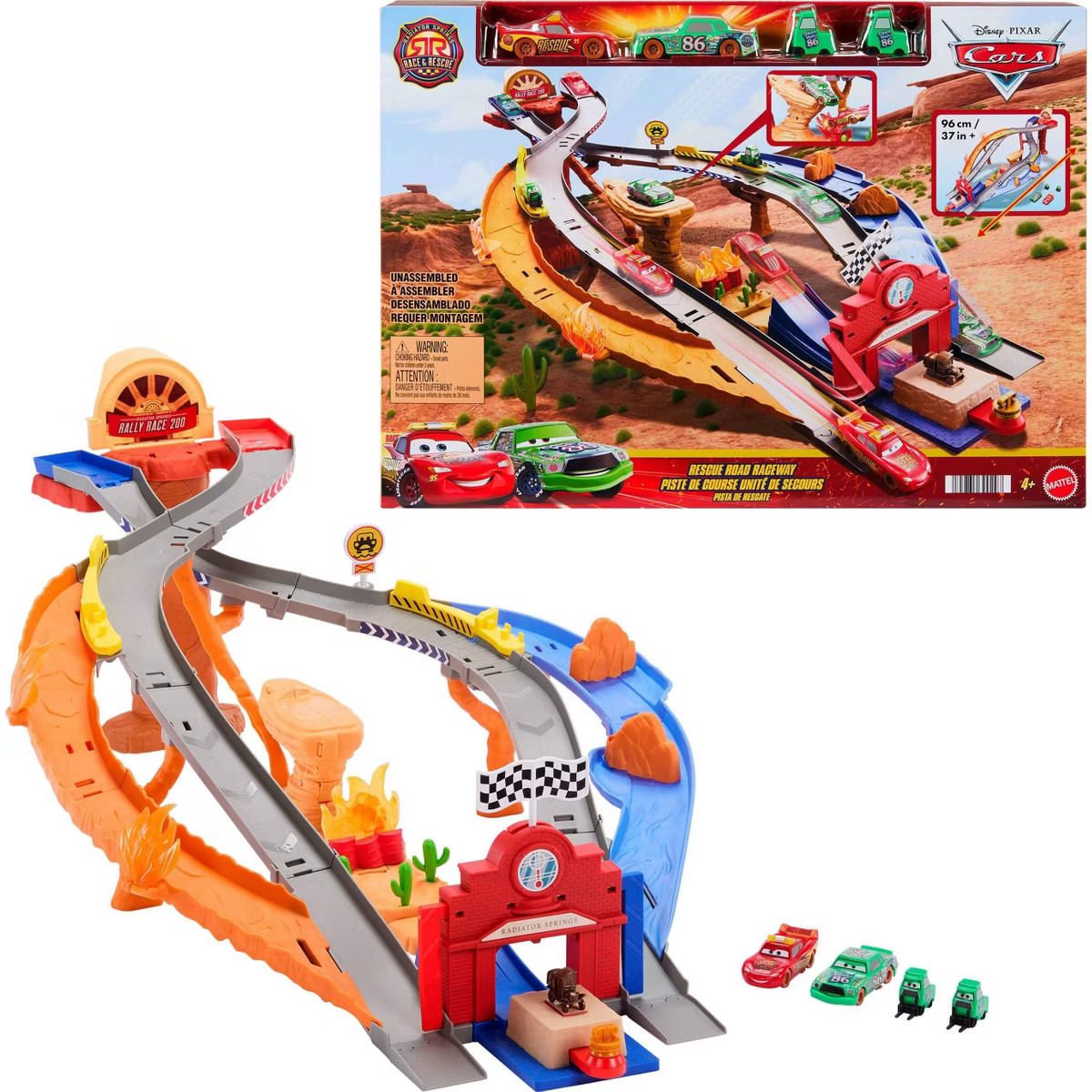 Cars Race & Rescue Playset Toy Vehicle Sets | Target