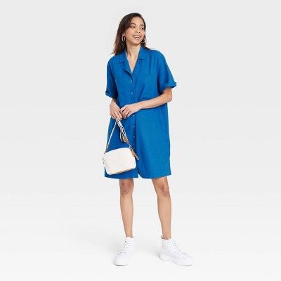 Women's Short Sleeve Button-Front Shirtdress - Universal Thread™ | Target