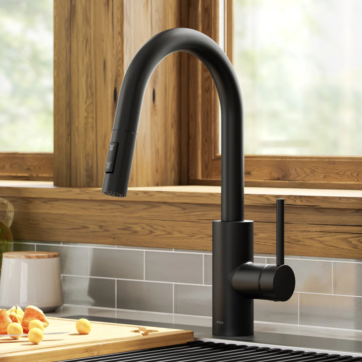 KRAUS Oletto Single Handle Pull Down Kitchen Faucet with QuickDock Top Mount Installation Assembl... | Wayfair North America