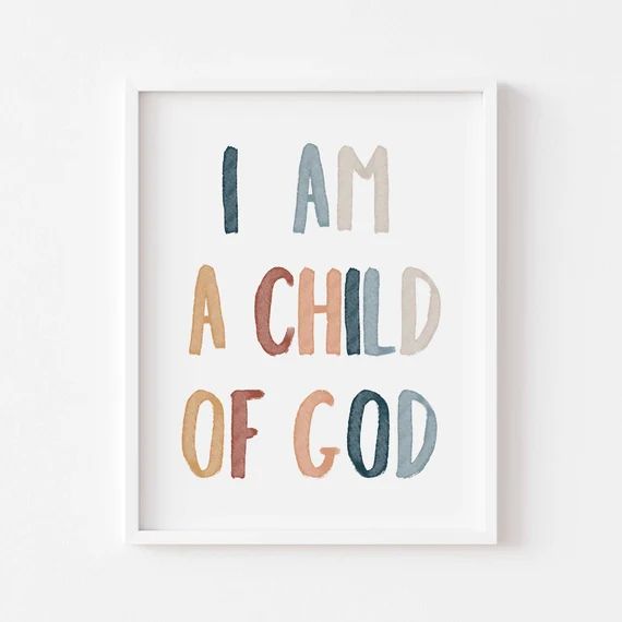 I Am a Child of God PRINTABLE Christian Nursery Sunday School - Etsy | Etsy (US)