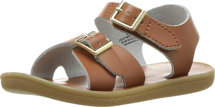 FOOTMATES Tide Waterproof Leather Strap-Closure Boys’ Sandals with Slip-Resistant, Non-Marking ... | Amazon (US)
