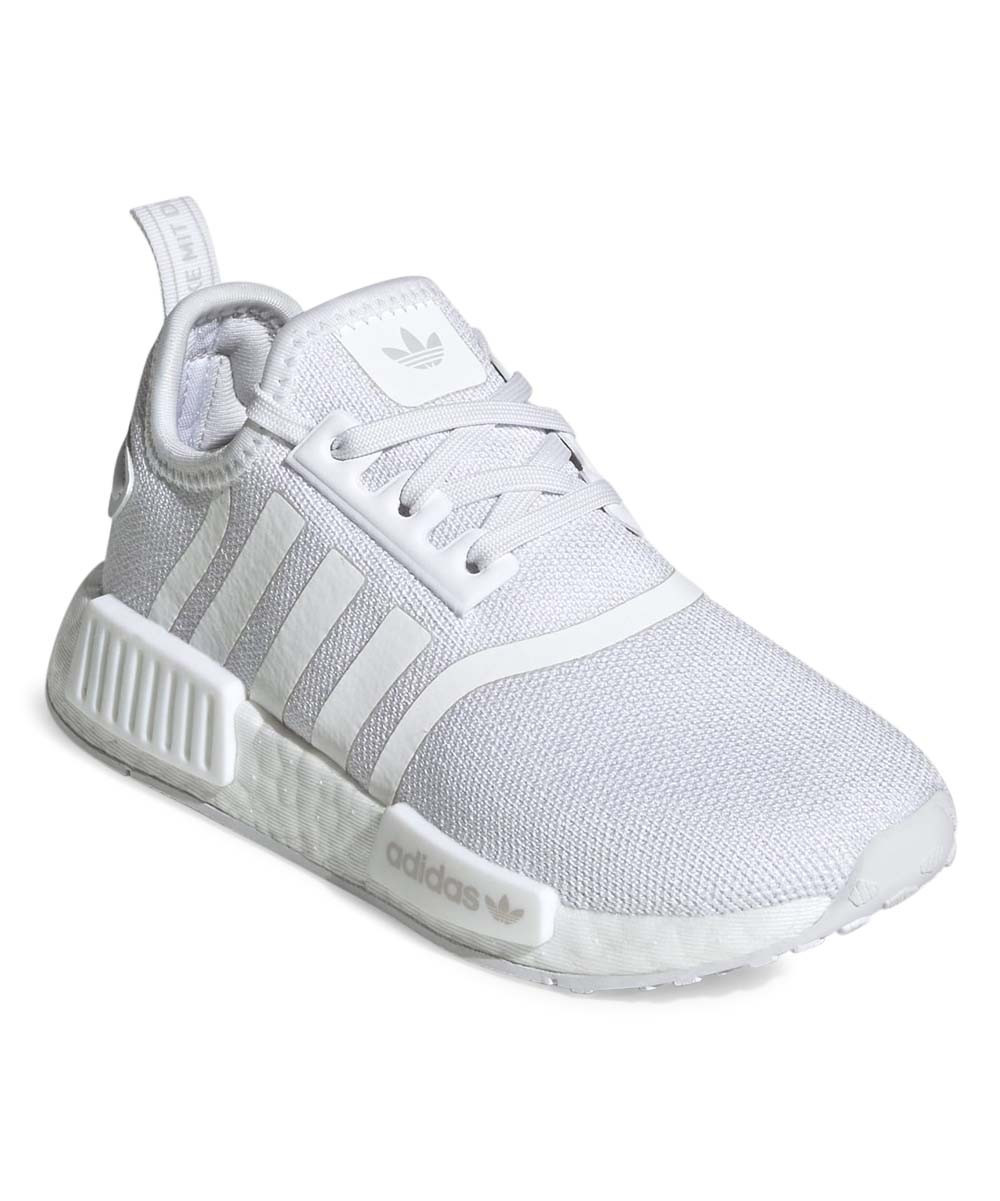 adidas Sneakers Cloud - Cloud White & Gray NMD_R1 Running Shoe - Kids | Zulily