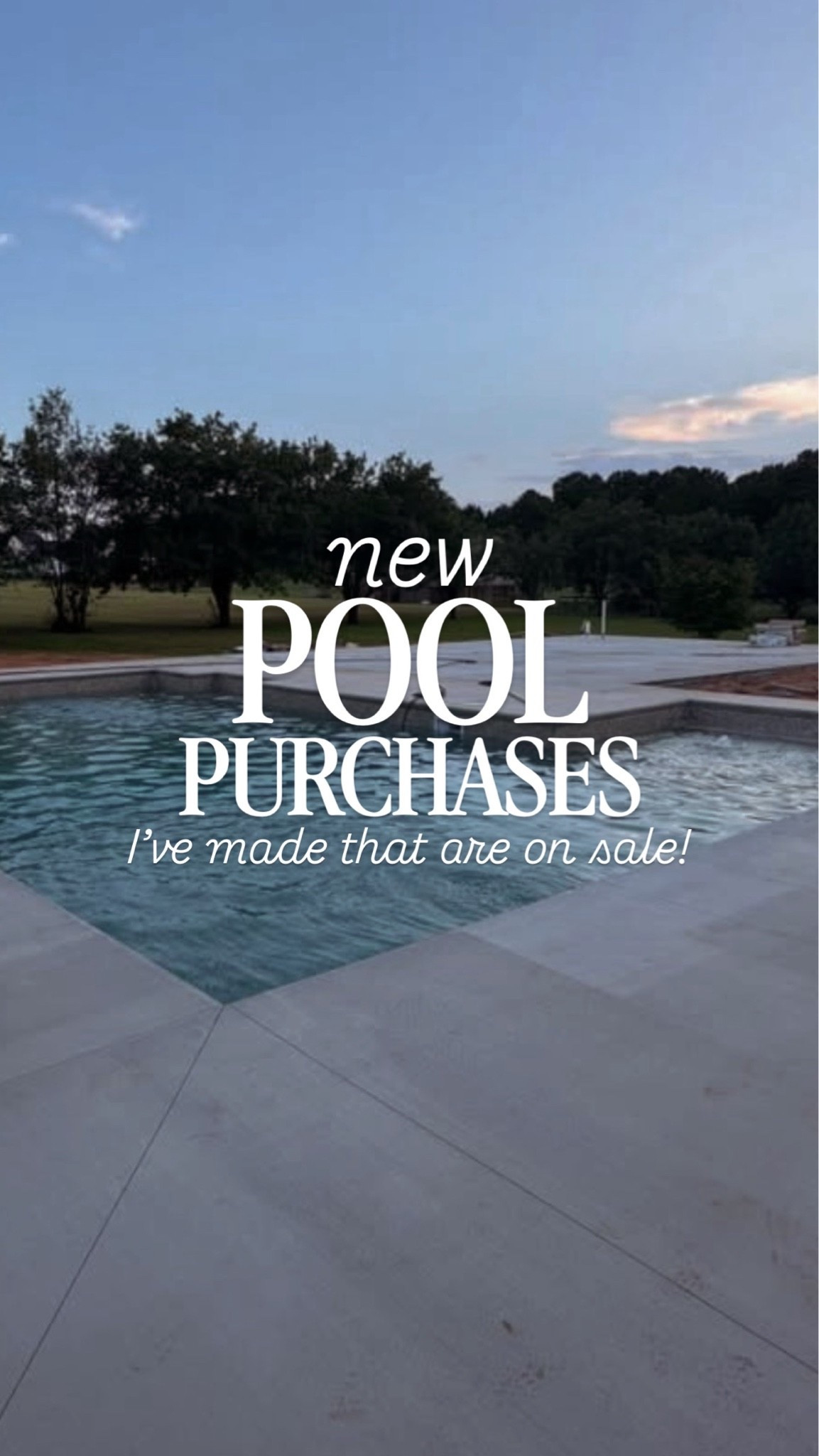 Our pool is FINALLY finished but it’s the “end of the season” so I’ve made a few purchases that are all on sale right now!!!!

#LTKSeasonal #LTKHome #LTKSwim