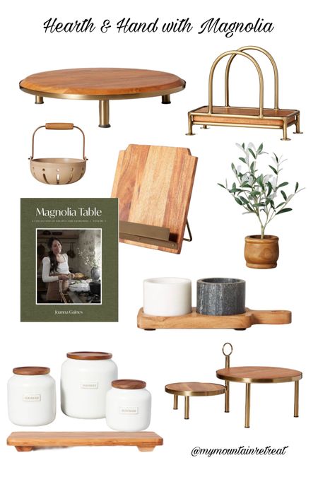Hearth and Hand with Magnolia at Target, kitchen finds, wood and brass, kitchen decor, magnolia table, faux plants, kitchen essentials 

#LTKhome