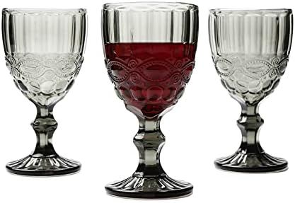 Wine Glasses Set of 3 Colored Water Goblets 10 OZ Wedding Party Red Wine Glass For Juice Drinking... | Amazon (US)