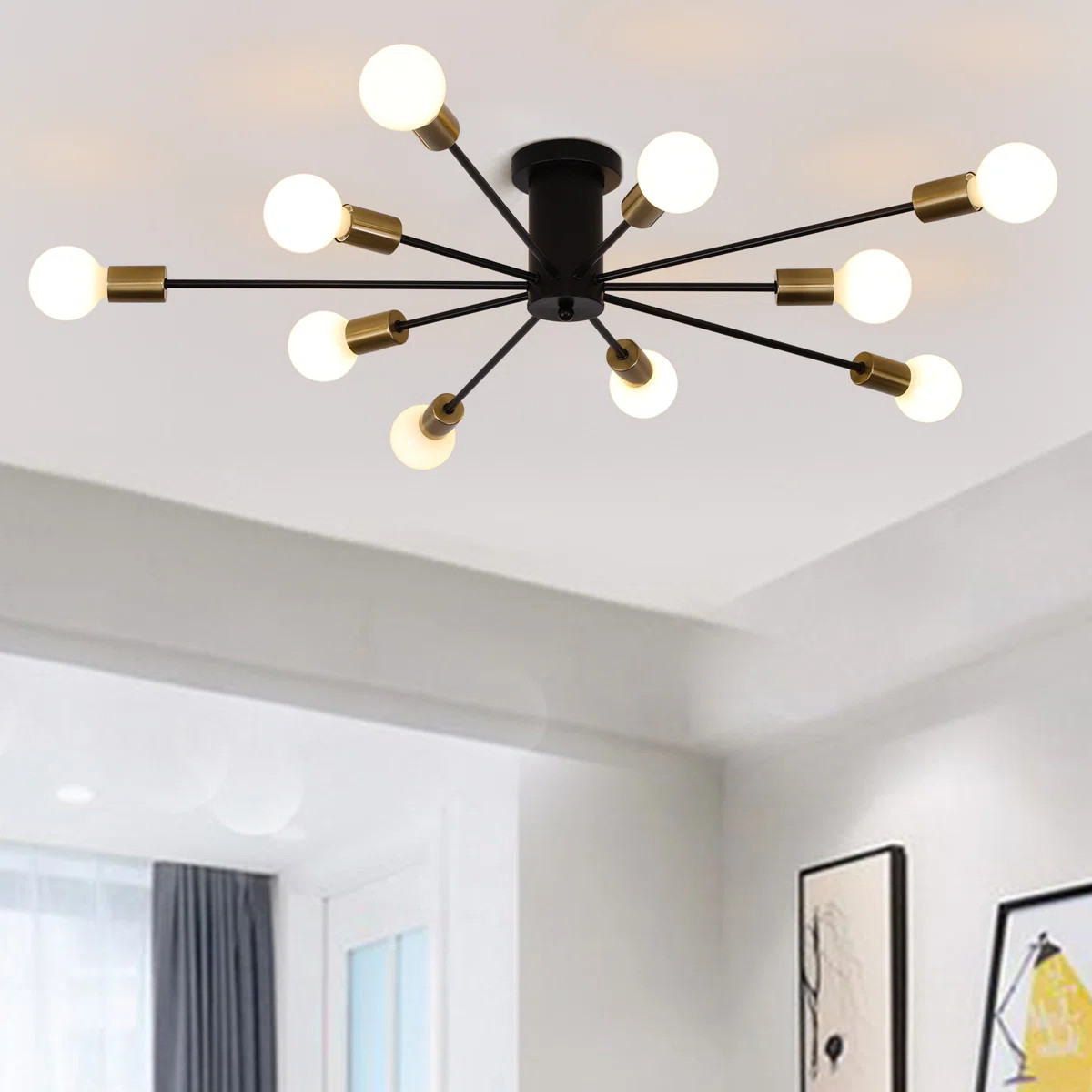 Lorise 10 - Light Dimmable Sputnik Spider Chandelier | Wayfair North America