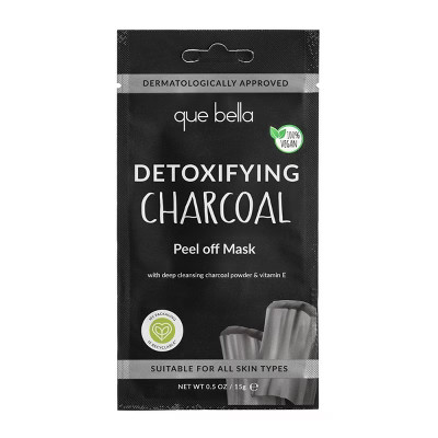 Que Bella Detoxifying Charcoal Peel off Mask - 0.5oz | Target