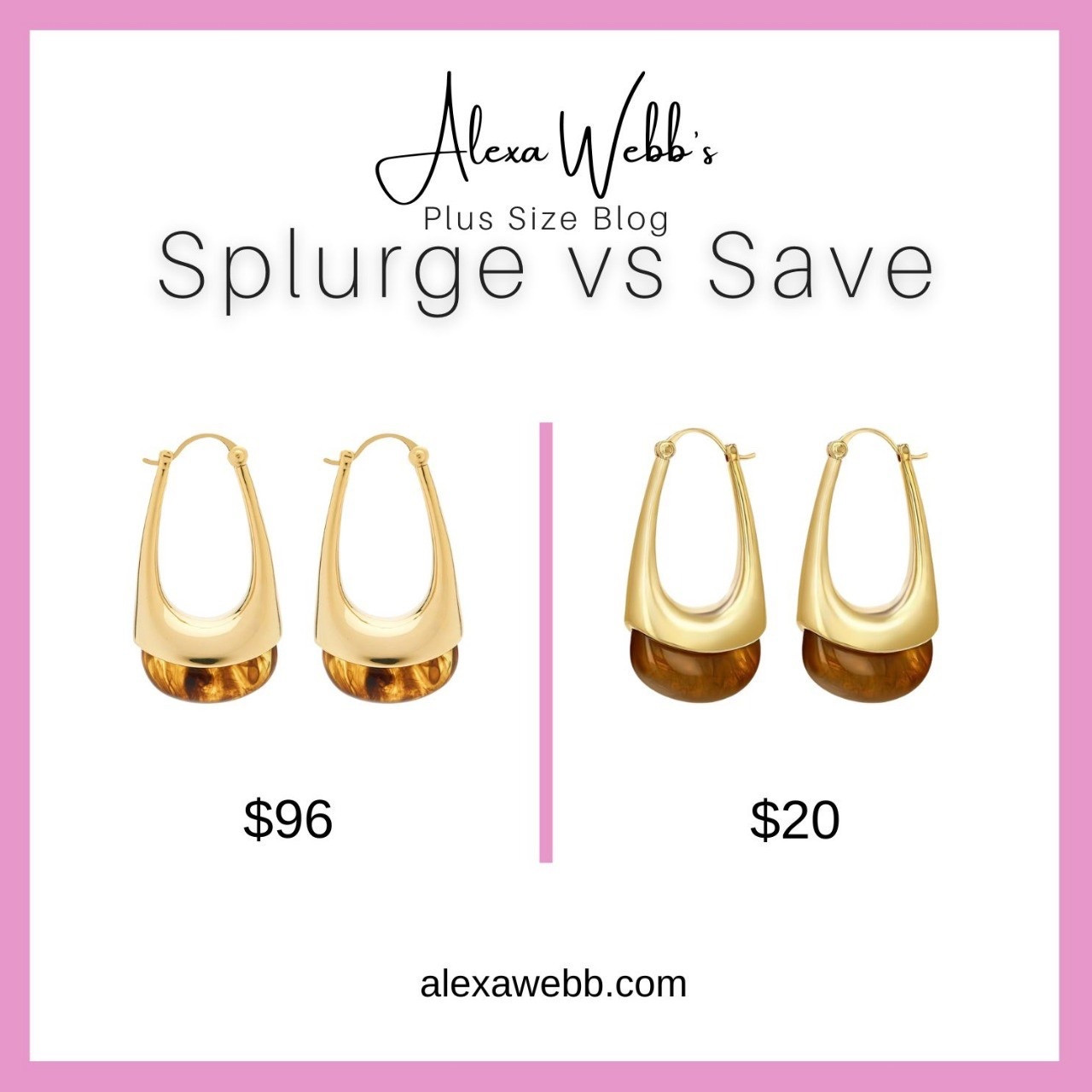 Oval Chunky Dangle Gold Hoops- Splurge vs Save by Alexa Webb #plussize

#LTKStyleTip #LTKOver40 #LTKPlusSize