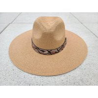 Boater Sun Hat With Ribbon Bow, Hat, Women's Flat Top Fashion Bolero Beach Straw Hats, Hat, Wide Bri | Etsy (US)