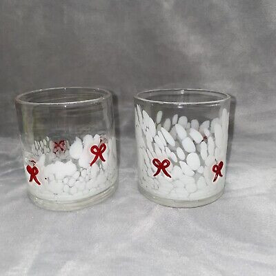 NEW Anthropologie Dupe RED BOW Icon Juice Glass Whiskey Cups Viral SET OF 2  | eBay | eBay US