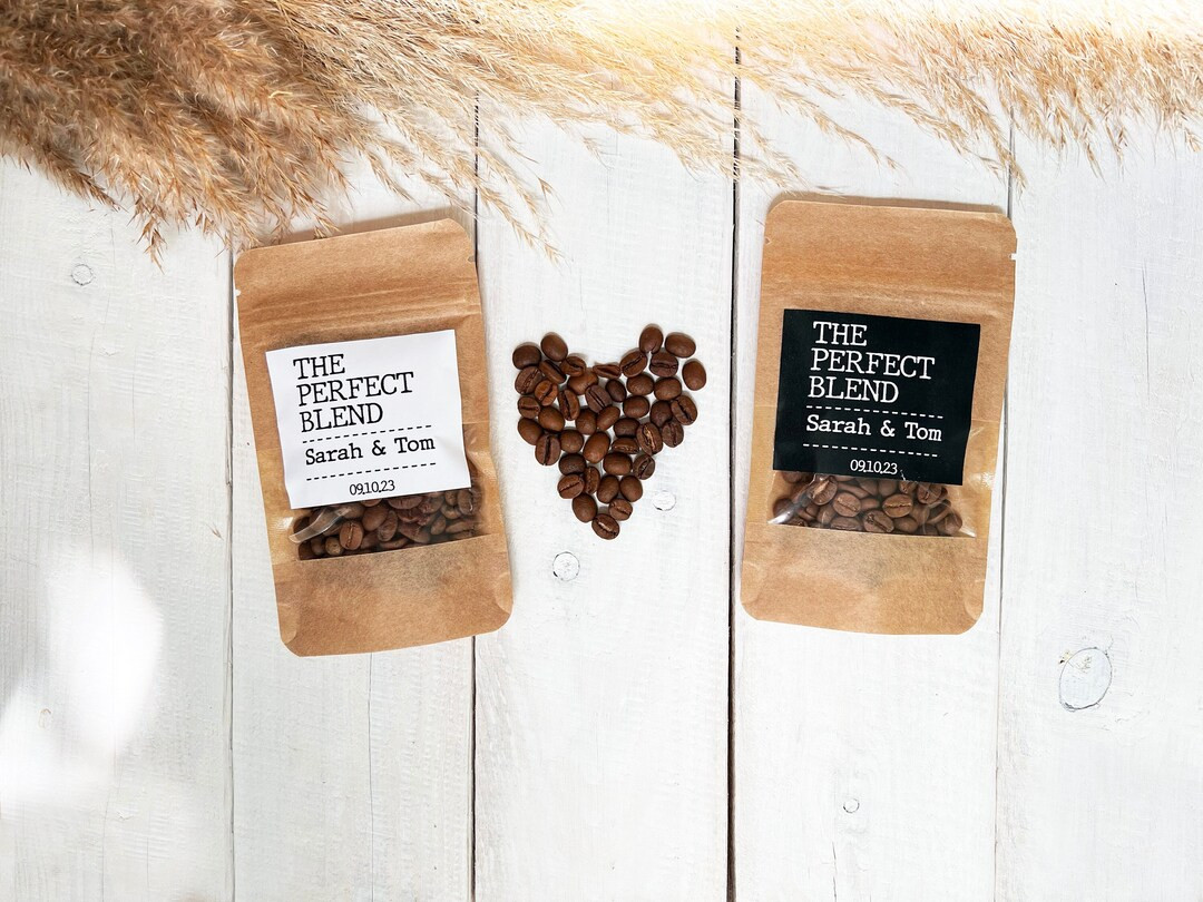 50 PCS Personalized Favors Coffee Bags, Wedding Favors Diy, the Perfect Blend, Bridal Shower Favo... | Etsy (CAD)