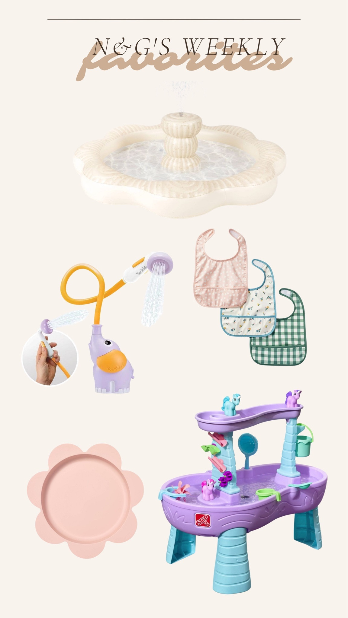 Nora and Georgia’s weekly favorites! We’re getting to the time of year where all the girls want to do is play with their water toys! 

Toddler favorites, baby favorites, water outdoor toys, Walmart toys, Target baby, mini dip, spring trends 

#LTKSeasonal #LTKbaby #LTKkids