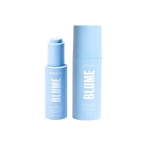 Blume Clear & Calm Acne Routine - Meltdown Blue Tansy Face Oil (1 Fl oz), Meltdown Gel Face Moisturizer (1.7 oz), Hydrating Blemish Control & Barrier Support | Amazon (US)